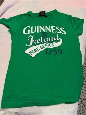 Guinness Green Ireland Graphic T-Shirt with White & Navy Print